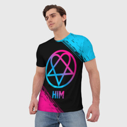 Мужская футболка 3D HIM - neon gradient - фото 2