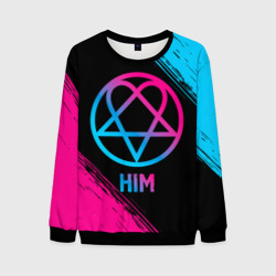 Мужской свитшот 3D HIM - neon gradient