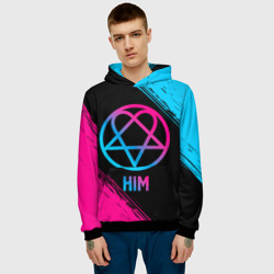 Мужская толстовка 3D HIM - neon gradient - фото 2