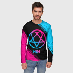 Мужской лонгслив 3D HIM - neon gradient - фото 2