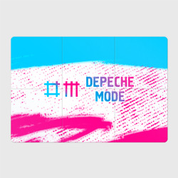 Магнитный плакат 3Х2 Depeche Mode neon gradient style: надпись и символ