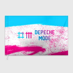 Флаг 3D Depeche Mode neon gradient style: надпись и символ