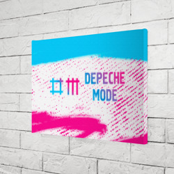 Холст прямоугольный Depeche Mode neon gradient style: надпись и символ - фото 2