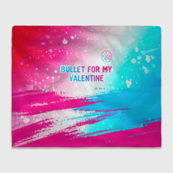 Плед 3D Bullet For My Valentine neon gradient style: символ сверху