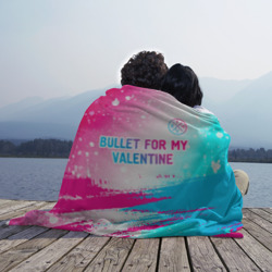 Плед 3D Bullet For My Valentine neon gradient style: символ сверху - фото 2