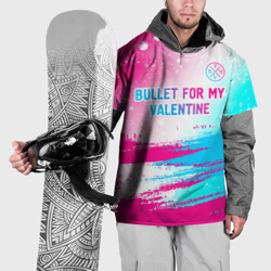 Накидка на куртку 3D Bullet For My Valentine neon gradient style: символ сверху