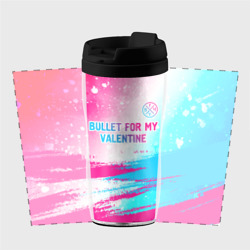 Термокружка-непроливайка Bullet For My Valentine neon gradient style: символ сверху - фото 2