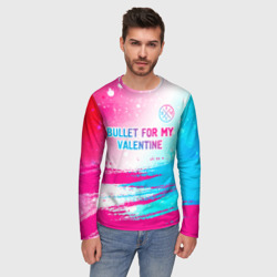 Мужской лонгслив 3D Bullet For My Valentine neon gradient style: символ сверху - фото 2