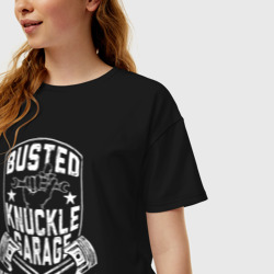 Женская футболка хлопок Oversize Busted knuckle - фото 2