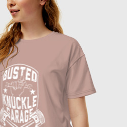 Женская футболка хлопок Oversize Busted knuckle - фото 2