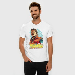 Мужская футболка хлопок Slim Michael J Fox - фото 2
