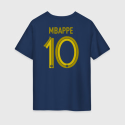 Женская футболка хлопок Oversize Килиан Мбаппе ЧМ 2022 сборная Франции