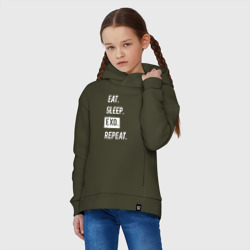 Детское худи Oversize хлопок Eat Sleep Exo Repeat - фото 2