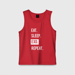 Детская майка хлопок Eat Sleep Exo Repeat