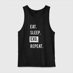 Мужская майка хлопок Eat Sleep Exo Repeat