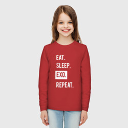 Детский лонгслив хлопок Eat Sleep Exo Repeat - фото 2