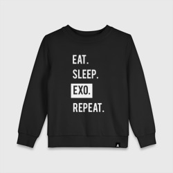 Детский свитшот хлопок Eat Sleep Exo Repeat