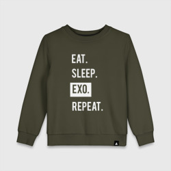 Детский свитшот хлопок Eat Sleep Exo Repeat