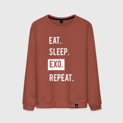 Мужской свитшот хлопок Eat Sleep Exo Repeat