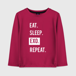 Детский лонгслив хлопок Eat Sleep Exo Repeat