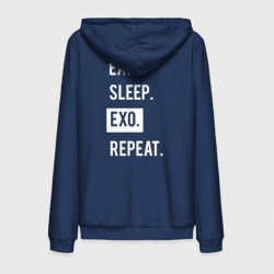 Мужская толстовка на молнии хлопок Eat Sleep Exo Repeat