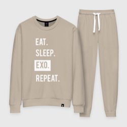 Женский костюм хлопок Eat Sleep Exo Repeat