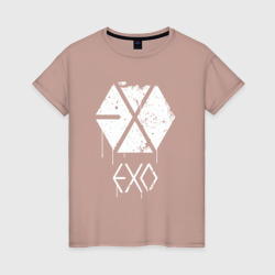 Exo лого – Женская футболка хлопок с принтом купить со скидкой в -20%