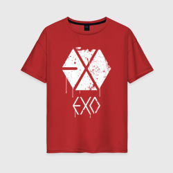 Женская футболка хлопок Oversize Exo лого