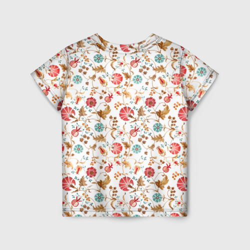 Детская футболка 3D с принтом Роуз цветной фон, вид сзади #1
