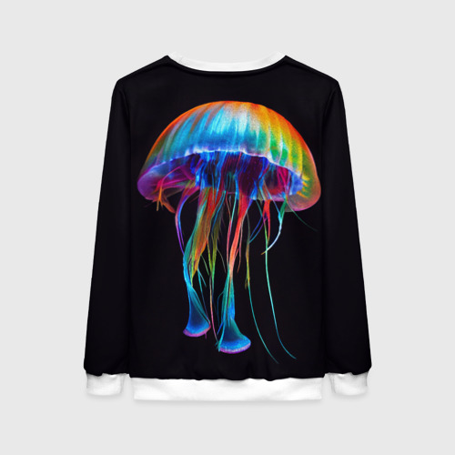 Женский свитшот 3D Яркая медуза на спине, цвет 3D печать - фото 2