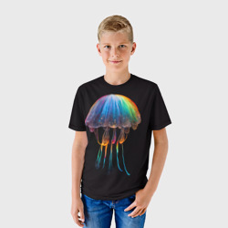 Детская футболка 3D Яркая медуза на глубине рисунок - фото 2