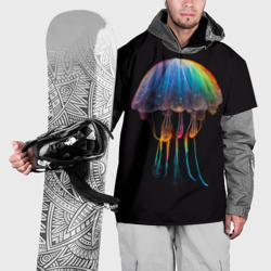 Накидка на куртку 3D Яркая медуза на глубине рисунок