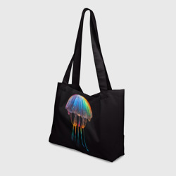 Пляжная сумка 3D Яркая медуза на глубине рисунок - фото 2