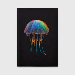 Обложка для автодокументов Яркая медуза на глубине рисунок