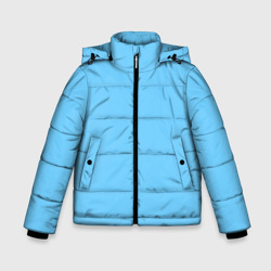 Зимняя куртка для мальчиков 3D Однотонный небесный голубой