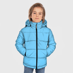 Зимняя куртка для мальчиков 3D Однотонный небесный голубой - фото 2