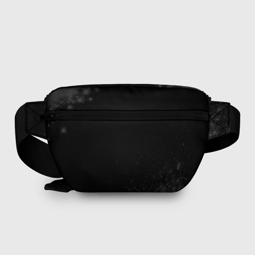 Поясная сумка 3D с принтом Berserk glitch на темном фоне, вид сзади #1