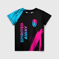 Детская футболка 3D Spirited Away - neon gradient: надпись, символ