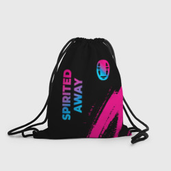 Рюкзак-мешок 3D Spirited Away - neon gradient: надпись, символ