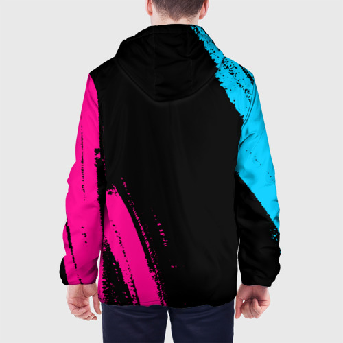 Мужская куртка 3D Spirited Away - neon gradient: надпись, символ, цвет 3D печать - фото 5