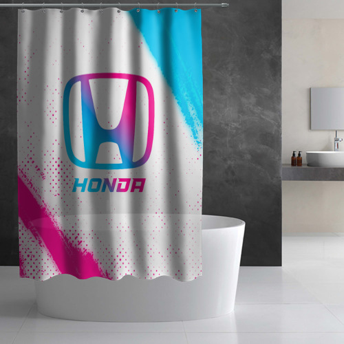 Штора 3D для ванной Honda neon gradient style - фото 2