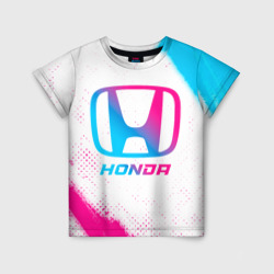 Детская футболка 3D Honda neon gradient style