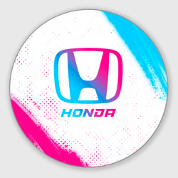 Круглый коврик для мышки Honda neon gradient style