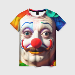 Женская футболка 3D Клоун с улыбкой