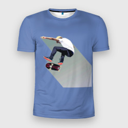 Мужская футболка 3D Slim Скейтбордист арт