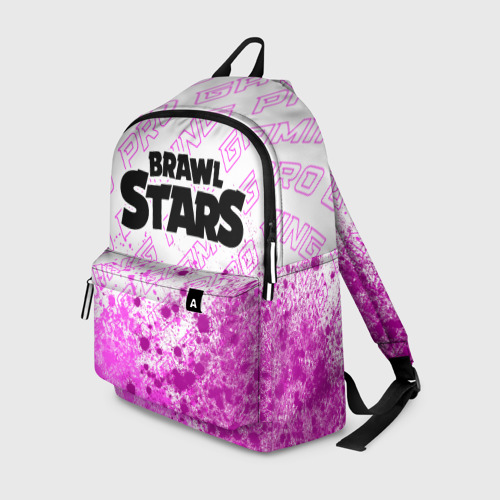 Рюкзак 3D с принтом Brawl Stars pro gaming: символ сверху, вид спереди #2