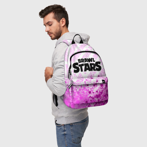 Рюкзак 3D с принтом Brawl Stars pro gaming: символ сверху, фото на моделе #1