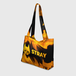 Пляжная сумка 3D Stray - gold gradient: надпись и символ - фото 2