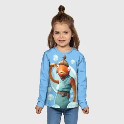 Детский лонгслив 3D Карасьь из Фортнайт - фото 2