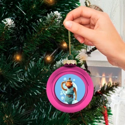 Ёлочный шар стеклянный/пластиковый Карасьь из Фортнайт - фото 2